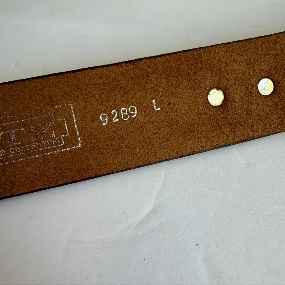 Vintage Y2K Brown Leather Belt‎ Western Boho Womens Large The Ritz Collection